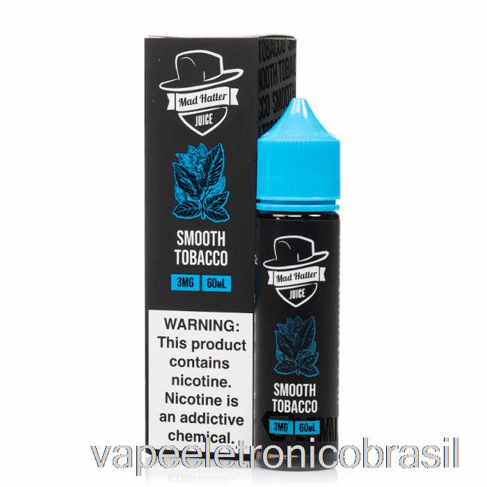 Vape Recarregável Tabaco Suave - Chapeleiro Louco - 60ml 0mg